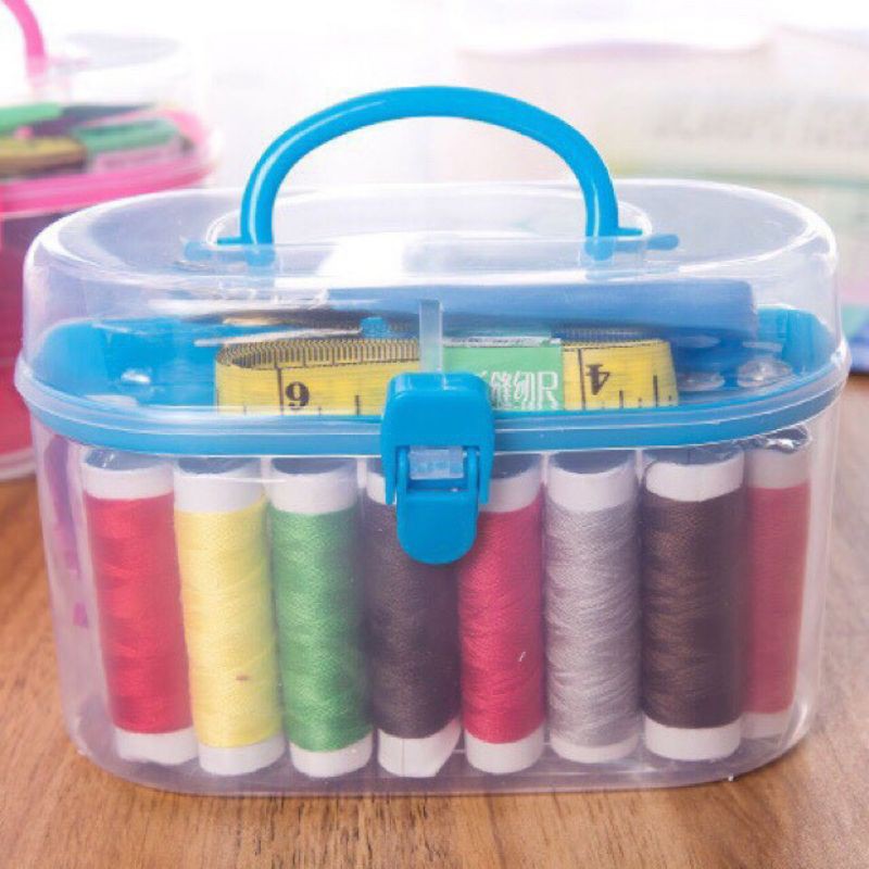 Bộ kim chỉ may vá đa năng, Bộ kim chỉ 36 món dùng trong may vá kèm hộp đựng trong suốt  - Tokyo Store