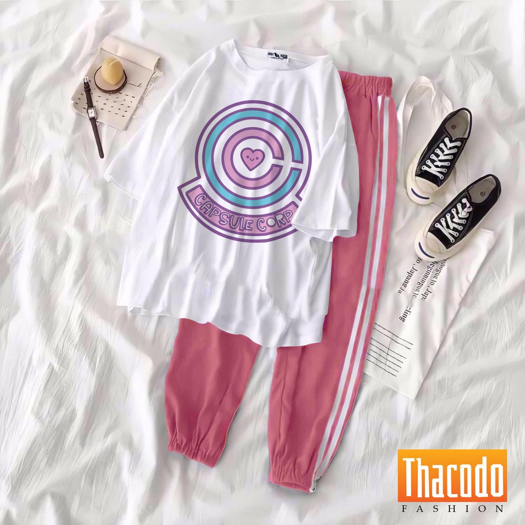 Set Đồ Thể Thao Áo Thun Quần Sọc Đẹp Chất Unisex Form Rộng | BigBuy360 - bigbuy360.vn