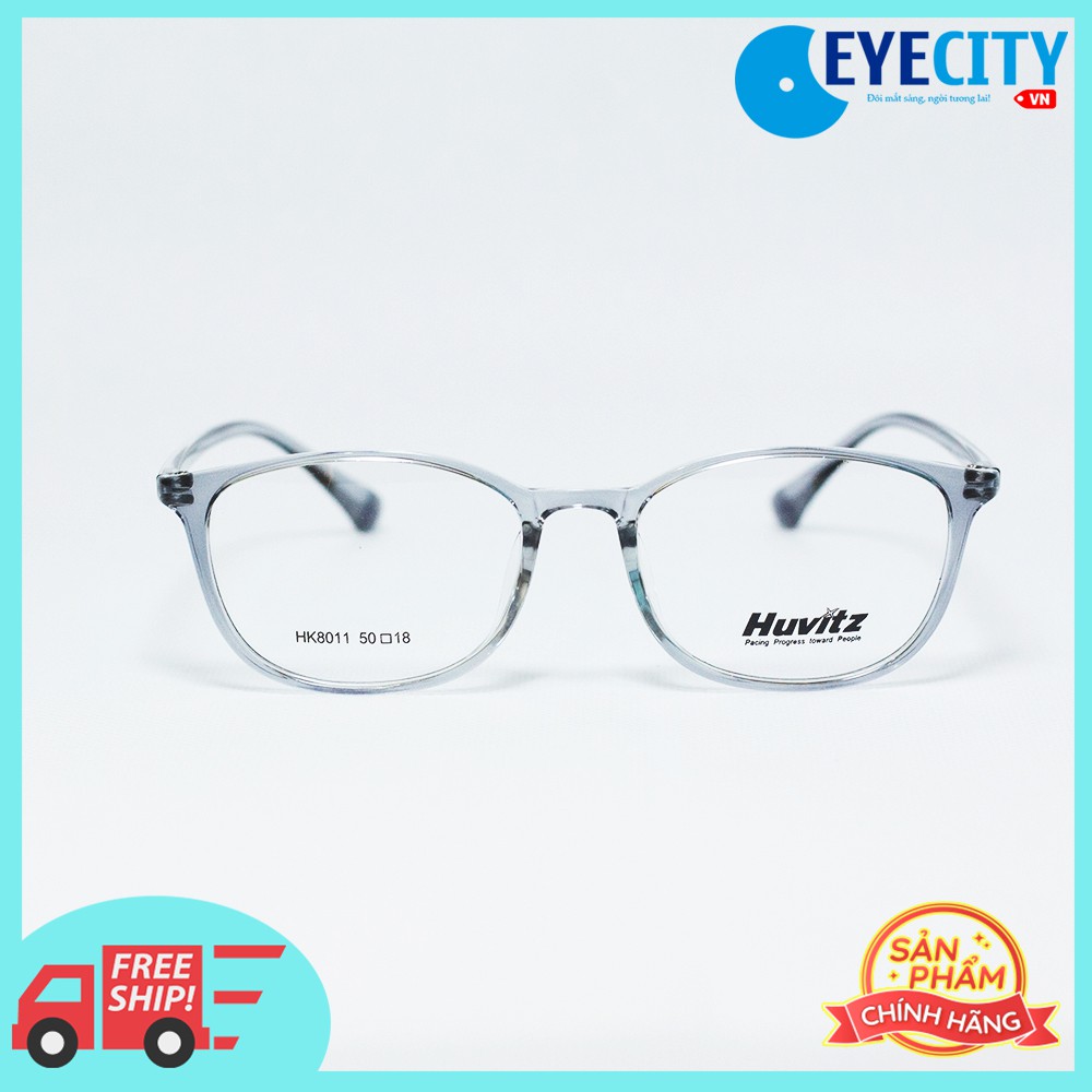 Gọng kính cận thời trang Hàn Quốc HUVITZ nhựa dẻo màu trắng xám HK8011 - C4
