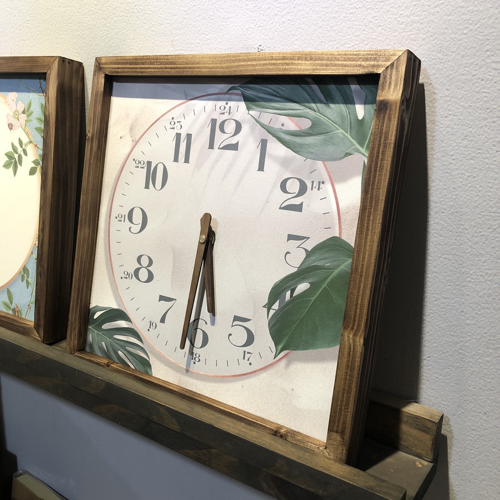 Đồng hồ treo tường gỗ |Tranh đồng hồ trang trí tường kim trôi | Artclock Soyn C155