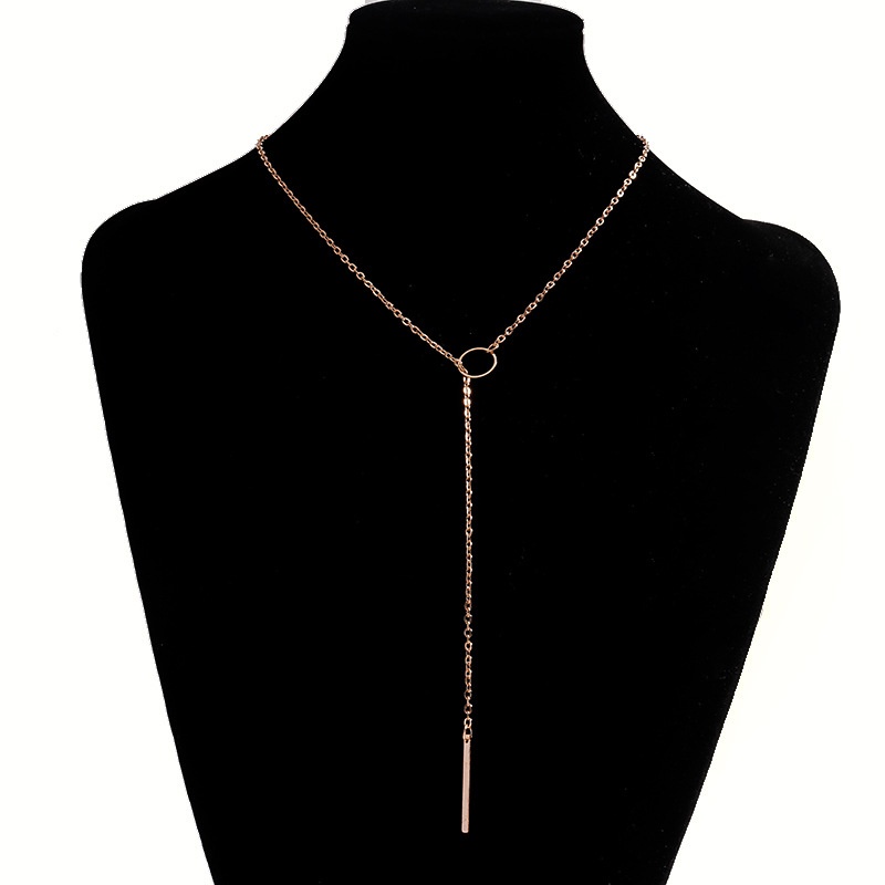 Vòng cổ Sợi Xích Kim Loại Phong Cách Punk Đơn Giản Thời Trang