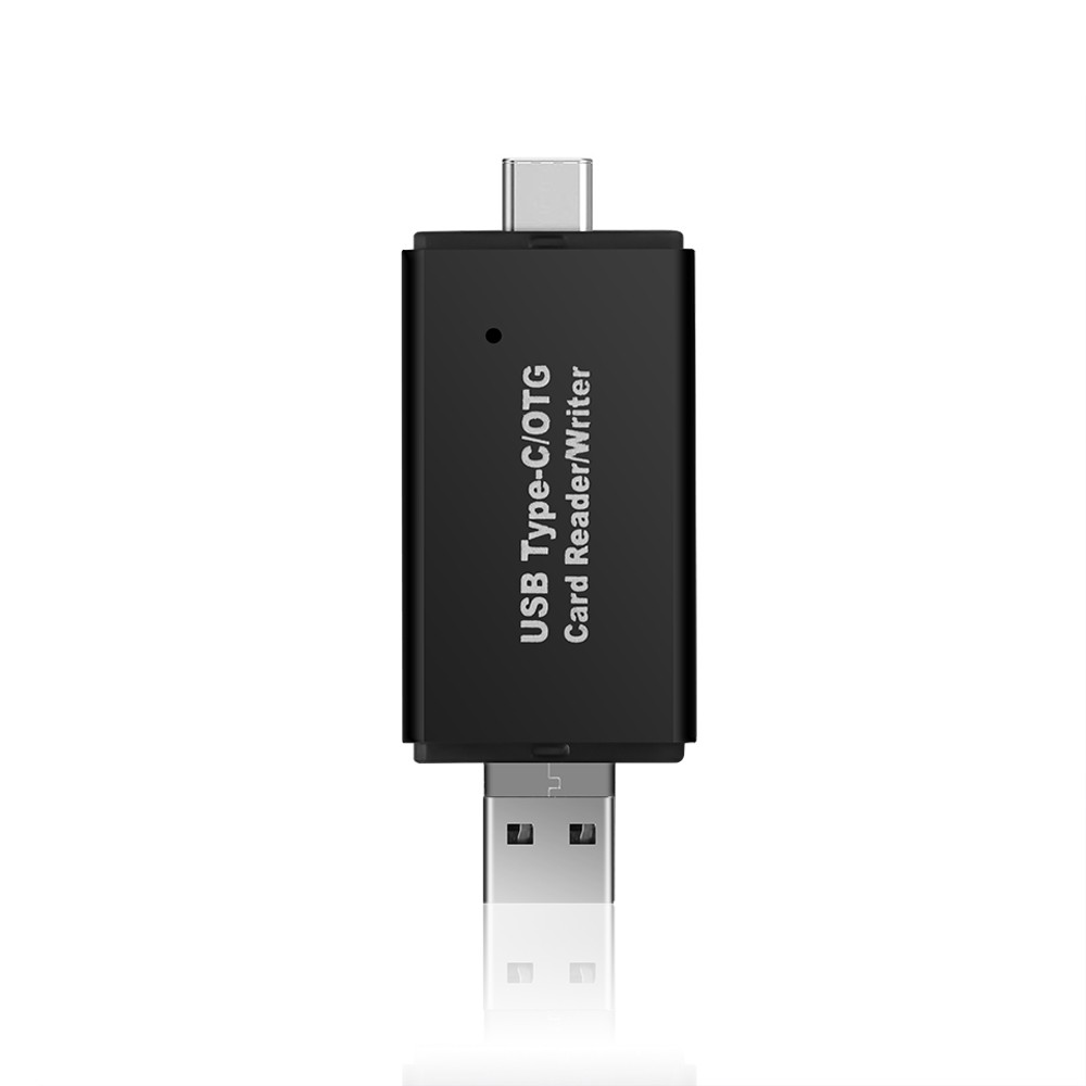 USB 2.0 Micro SD/SD Card Reader 3 in 1 Connection Type-C OTG Adapter for Android Computer