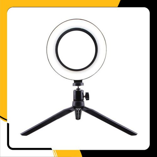 Đèn Livestream 16CM + Chân Tripod Mini, đèn led nhiều chế độ sáng, Đèn livestream