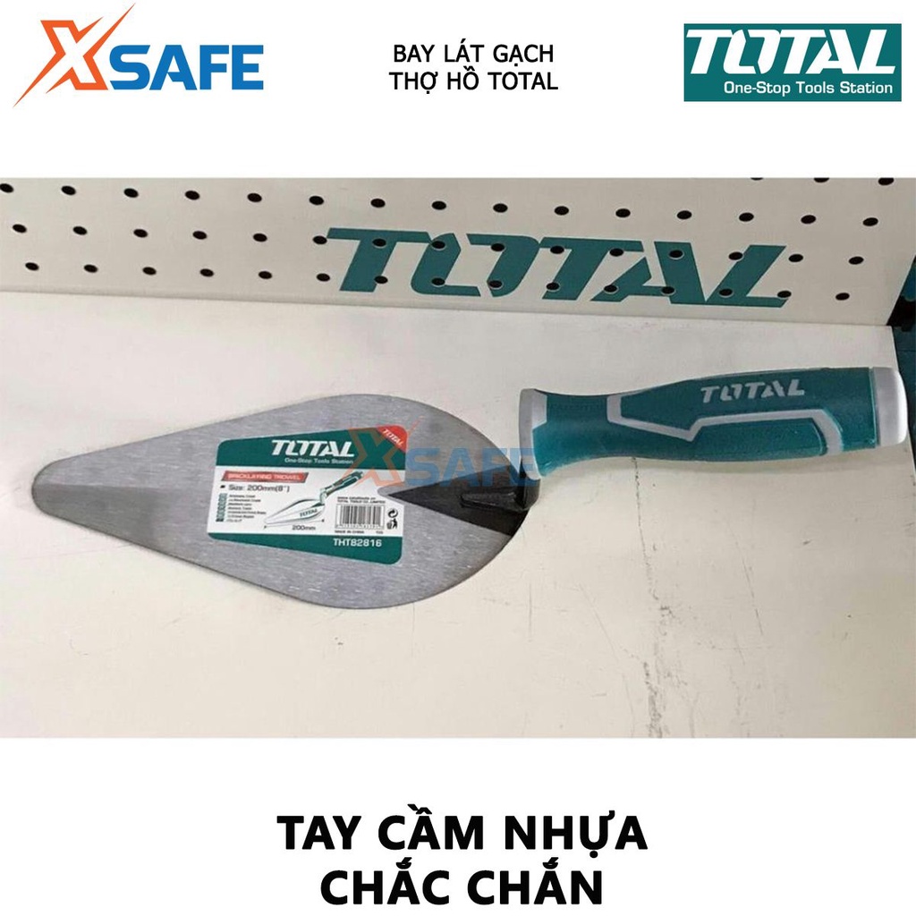 Bay lát gạch xây dựng TOTAL | bay lát gạch thợ hồ kích thước 6&quot;/160mm tay cầm bằng nhựa chắc chắn làm bằng phẳng