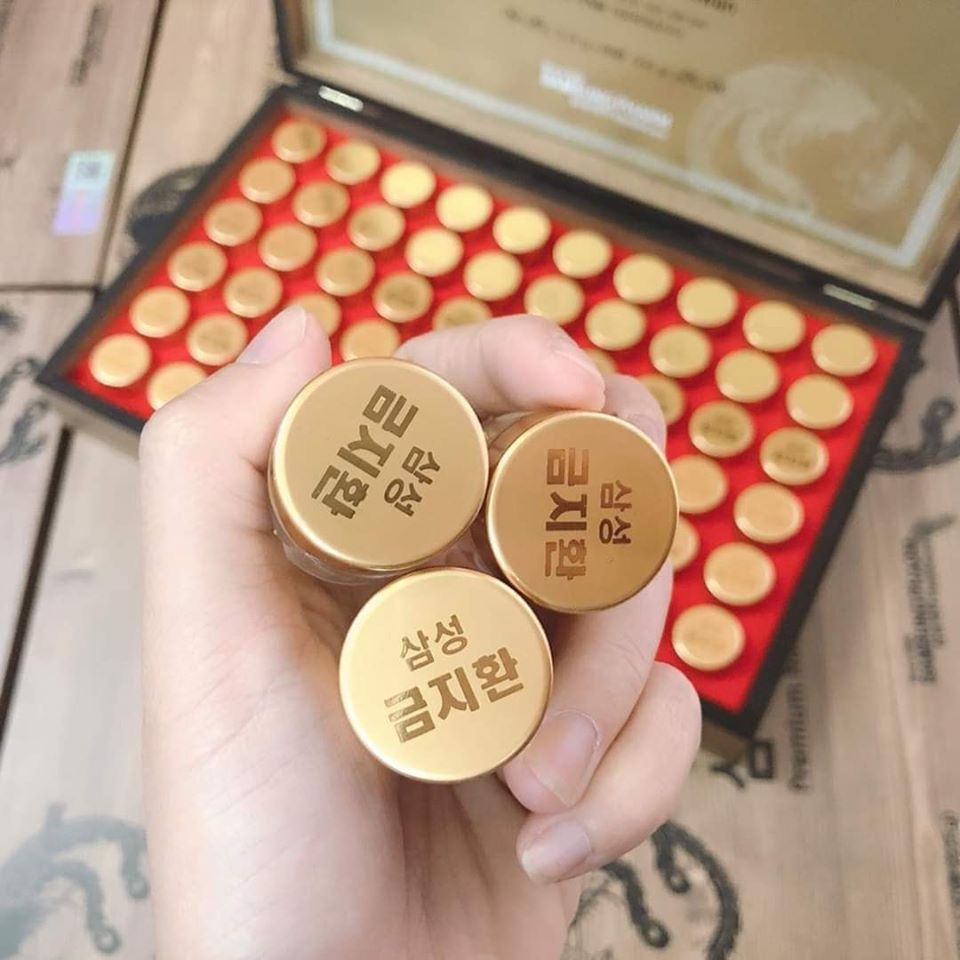 An Cung Ngưu Hoàng Hoàn Bổ Não Hộp Gỗ 60 Viên của Hàn Quốc