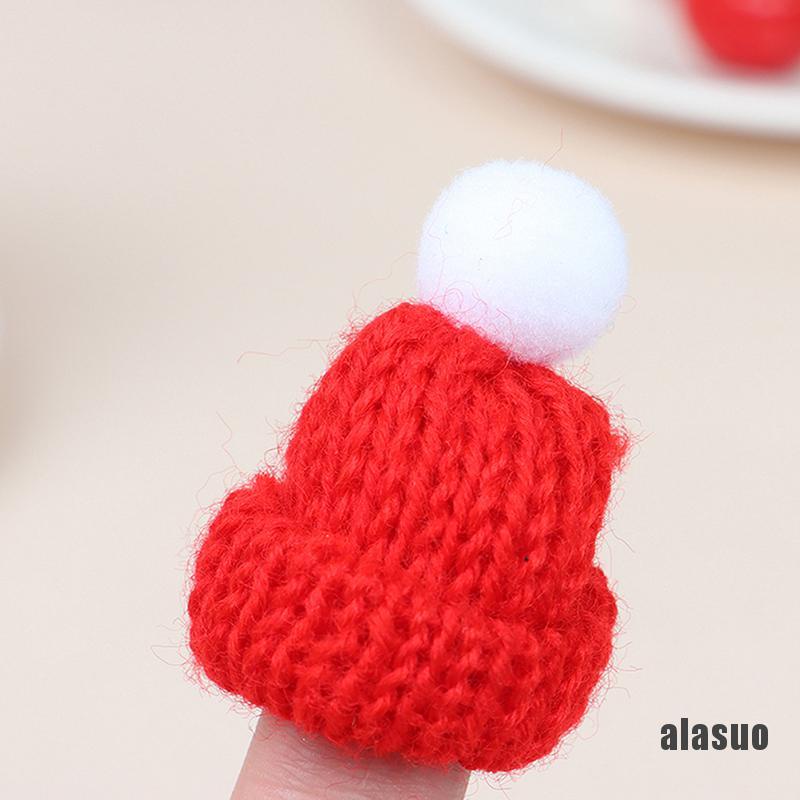 Set 2 phụ kiện gồm mũ len và khăn choàng mini trang trí cho búp bê phong cách giáng sinh