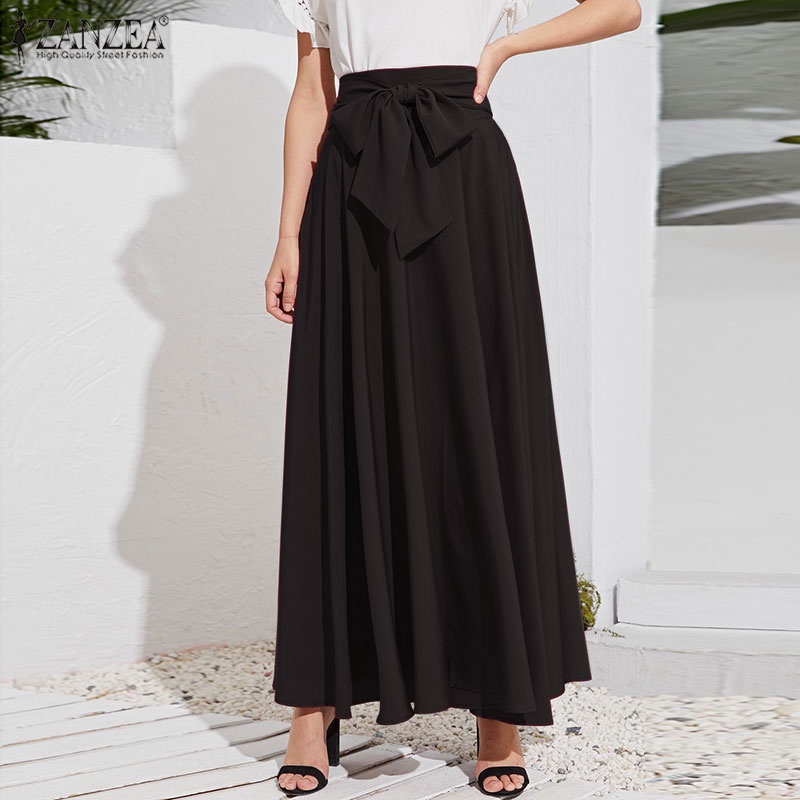 Chân váy dài ZANZEA phối khóa kéo thời trang dành cho nữ