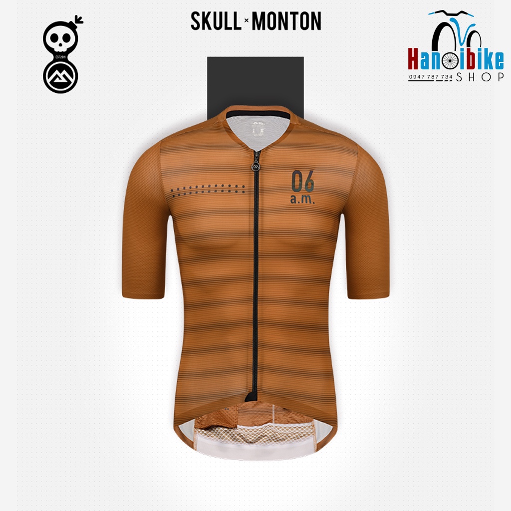 Áo đạp xe Monton ngắn tay 06AM BROWN