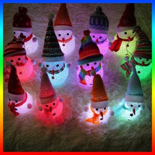 Đèn Ngủ Hình Người Tuyết Nhiều Màu Sắc Trang Trí Giáng Sinh