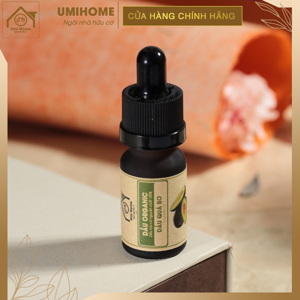 Dầu Quả Bơ dưỡng ẩm da hữu cơ UMIHOME nguyên chất | Avocado oil 100% Organic 10ML