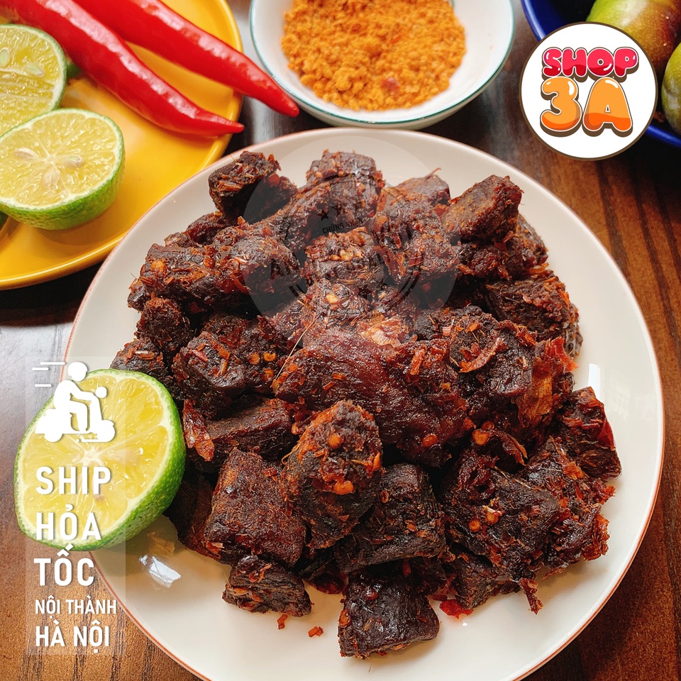 Khô bò viên Thanh Hà gia truyền, bò khô viên mềm cay đặc biệt nhà làm, bò viên cục 100g/500g, đồ ăn vặt cay ngon