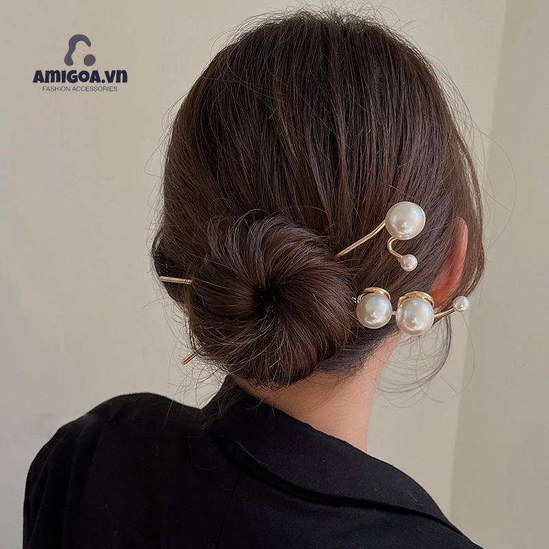 ✨✨Kẹp Tóc Kim Loại Thiết Kế Đơn Giản Tiện Dụng