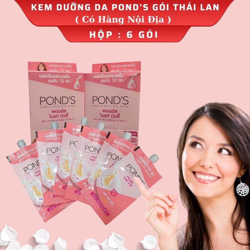 Kem Dưỡng Trắng Da Ponds Dạng Gói Hàng Nội Địa Thái 7g - Mỹ Phẩm Hân Trinh