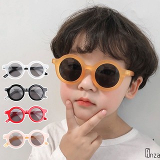 Kính Mát Gọng Tròn Chống Tia Cực Tím Phong Cách Hàn Quốc Cho Bé