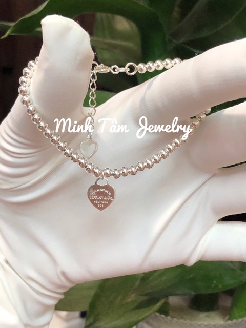 Lắc tay bi bạc trái tim Tifany bạc S925-Minh Tâm Jewelry