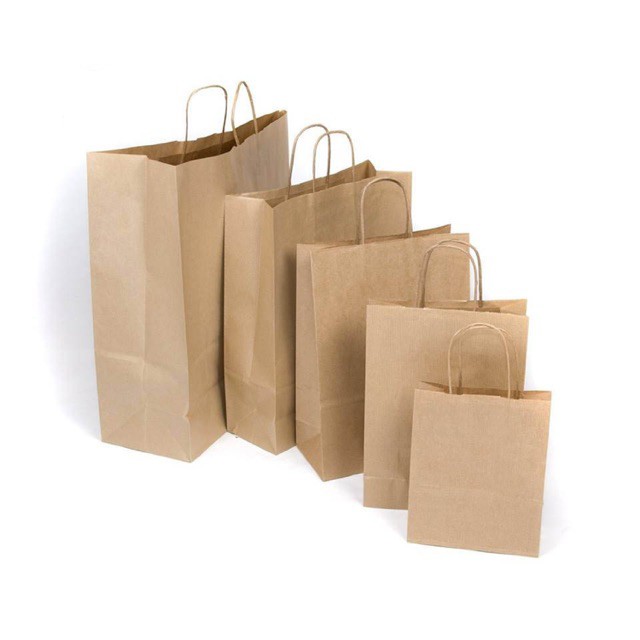 XẢ KHO - Túi giấy kraft, túi giấy xi măng có quai xách chỉ từ 1680đ/túi