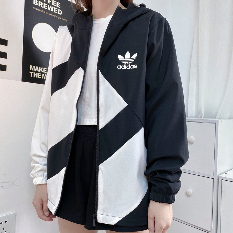 Áo Khoác Adidas Phối Màu Tương Phản Cá Tính Trẻ Trung Cho Nữ