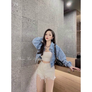 Áo khoác jeans crop