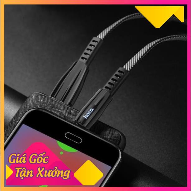 [Mã 2404EL10K giảm 10K đơn 20K] Cáp sạc nhanh hoco u70 dây kim loại (iphone,type c,micro)