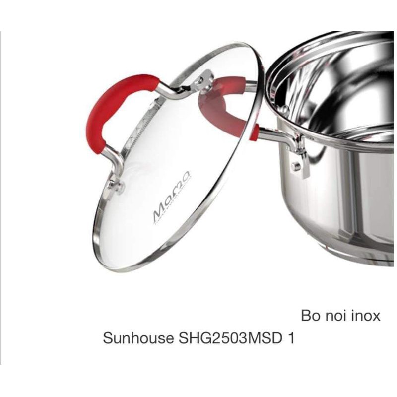 BỘ NỒI INOX 5 ĐÁY SUNHOUSE MAMA SHG2503MSD Hàng chính hãng 100%