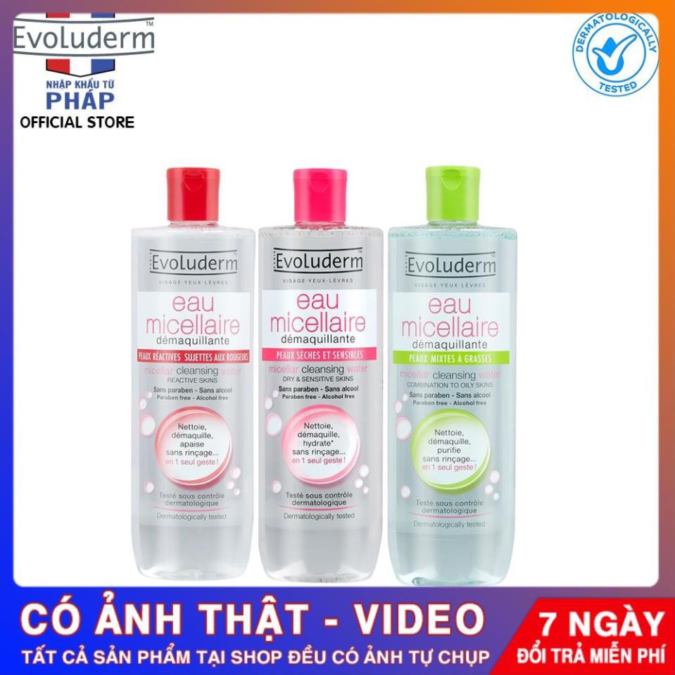 [CHÍNH HÃNG] Nước tẩy trang Evoluderm Eau Micellaire 500ml (Tùy Chọn) | BigBuy360 - bigbuy360.vn