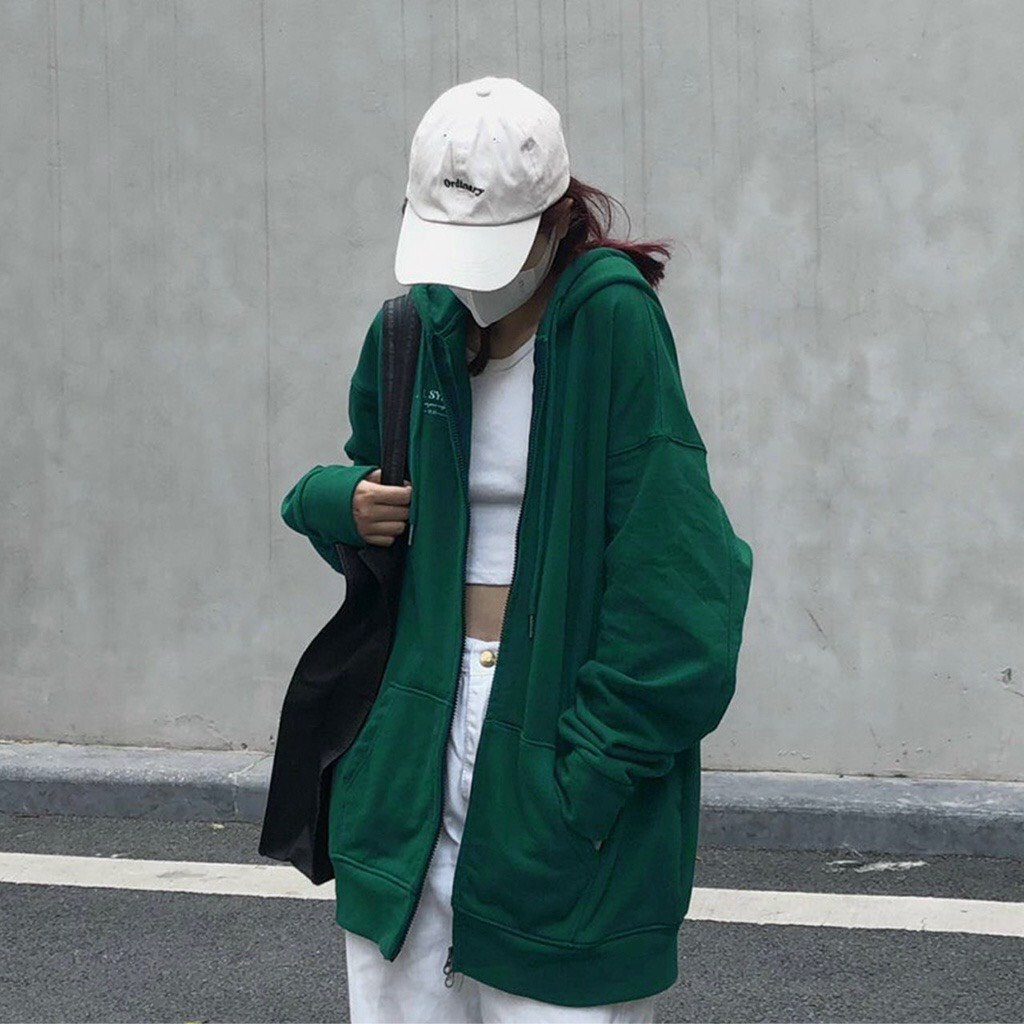 Áo Khoác Hoodie Zip KILL SYSTEM Màu Xanh Rêu Phong Cách Unisex