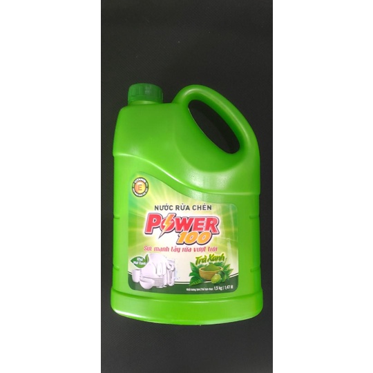 Nước rửa chén POWER100 Trà xanh 1.5kg/Can