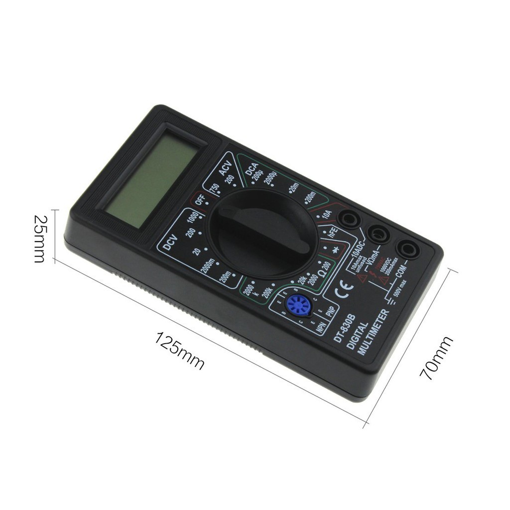Đồng hồ vạn năng DT-830B đo thông mạch cho thợ điện AC/DC ✔Đồng hồ đo điện vạn năng kỹ thuật số -dc4435