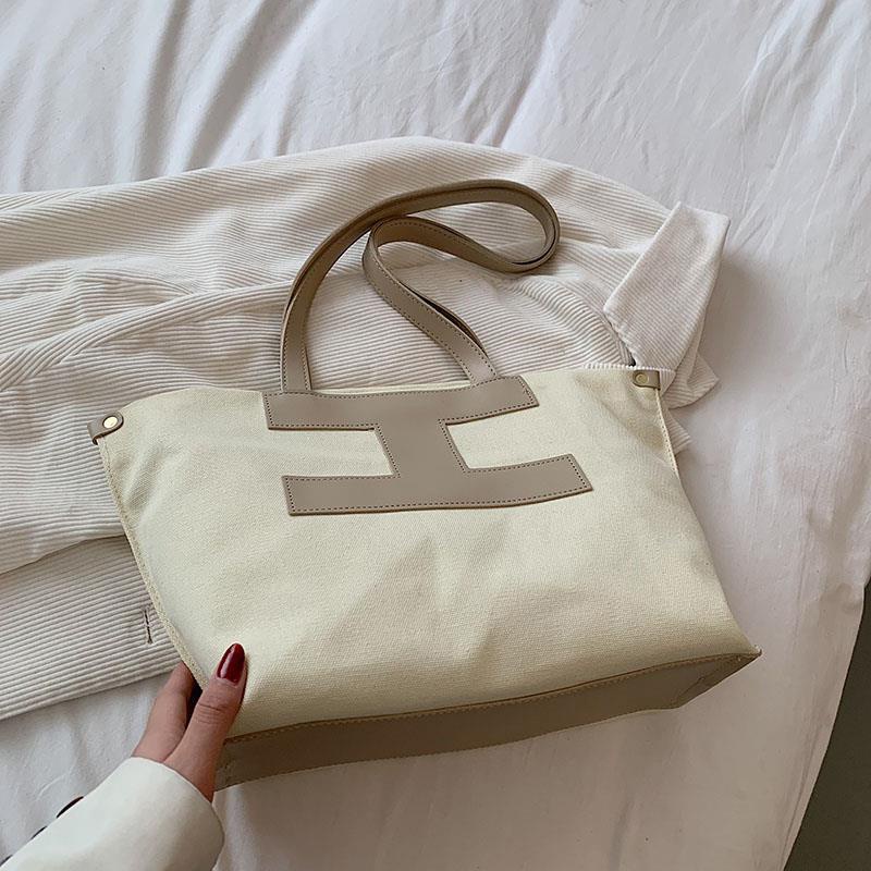 Túi tote Đeo Vai Bằng Vải Bạt Đa Năng Cho Nữ