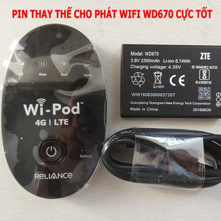 Pin thay thế của bộ phát wifi 4G/LTE WD670 | BigBuy360 - bigbuy360.vn