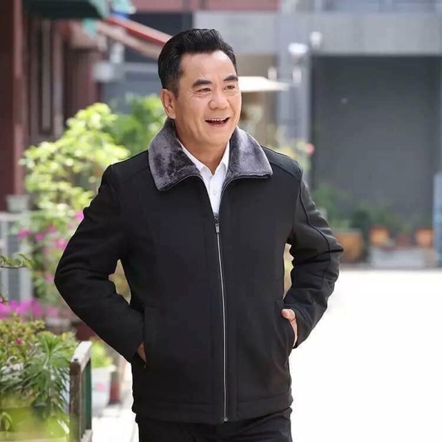 Áo khoác lót lông mịn nỉ siêu ấm cho bố và ông