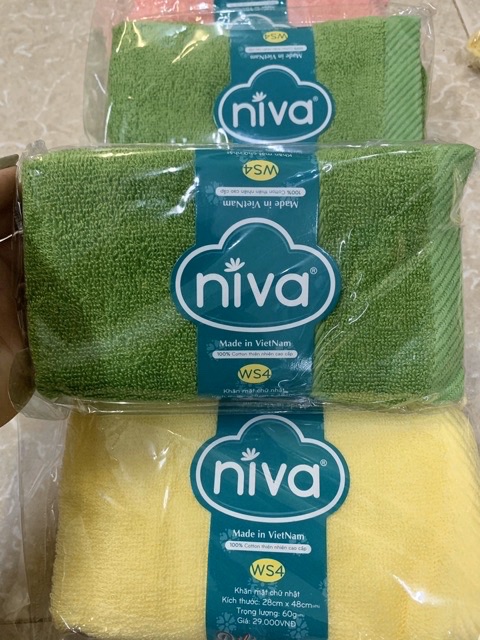 Khăn mặt niva cotton thiên nhiên ( WS4 )