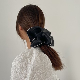 Dây cột tóc vải Scrunchies lụa Hàn Quốc bản lớn cho nữ