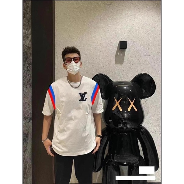 Áo Thun Nam Lv, phông hình Lv cực chất 2 màu Trắng Đen thun cotton co giản cao cấp Form Unisex đẹp giá rẻ HOT nam nữ