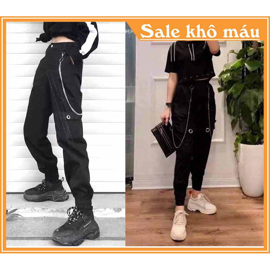 ❤️ CHẤT BAO ĐẸP ❤️ Quần jogger túi hộp unisex khóa gài màu đen chất Kaki co giãn full size