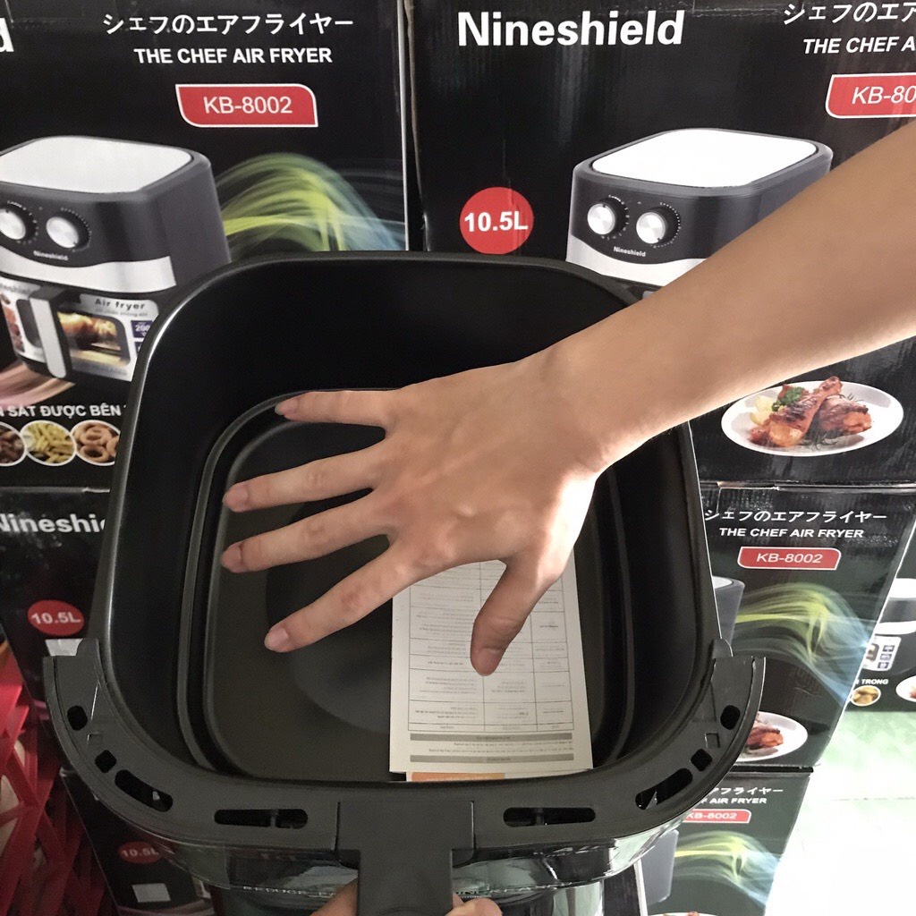 NỒI CHIÊN KHÔNG DẦU NINE SHIELD DUNG TÍCH LỚN 10.5L