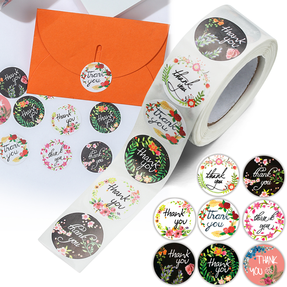 Set 500 / 1000 Nhãn Dán 1 Inch Trang Trí Đa Năng Tiện Dụng