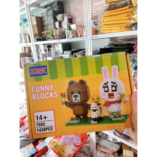 Đồ Chơi Xếp Hình Lego miniblock Line Friend - lego gấu brown thỏ cony vịt sally