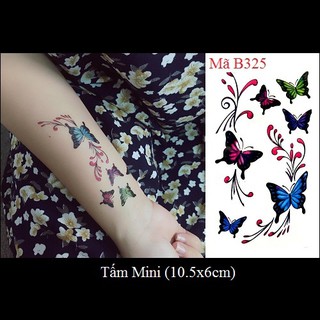 Xăm dán tattoo bướm B325