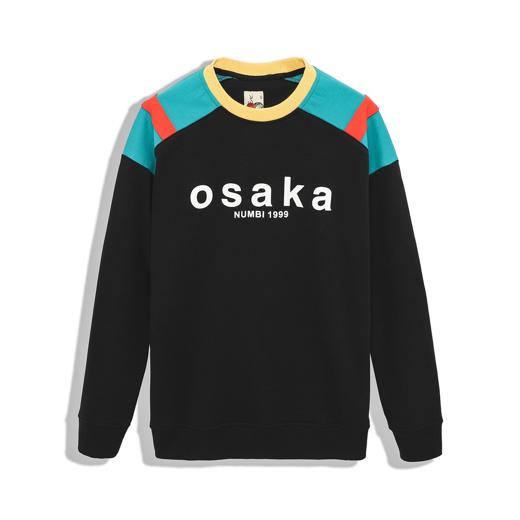 Áo Nỉ Nam Numbi Mix Vai Xanh Đen, Chất Vải Nỉ Dày Dặn Co Giãn, AN001526, SOMEHOW