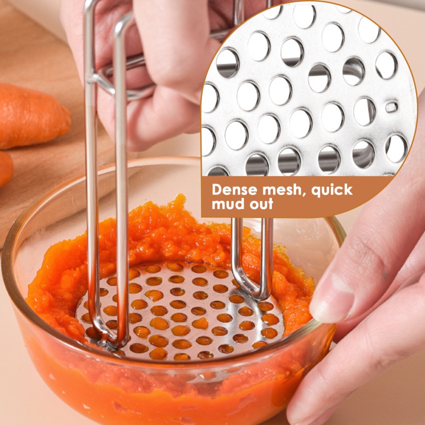 Dụng Cụ Nghiền Tỏi / Khoai Tây Bằng Thép Không Gỉ 304 1.100% Mới Và Chất Lượng Cao2.Khoai tây Nghiền sáng tạo này cho bạn làm