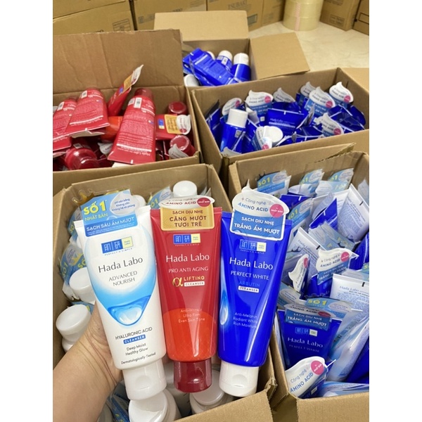 Sữa Rửa Mặt Hada labo Của Nhật Đủ Màu - Kem rửa mặt hadalabo trắng,xanh,đỏ 80g