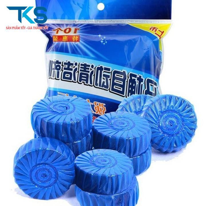 COMBO 10 viên tẩy bồn cầu siêu sạch màu xanh tiện dụng, viên tẩy bồn cầu cho gia đình