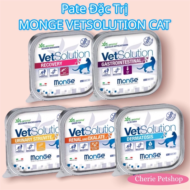 Pate Monge Vet Solution Chăm Sóc Sức Khỏe MÈO (100g)