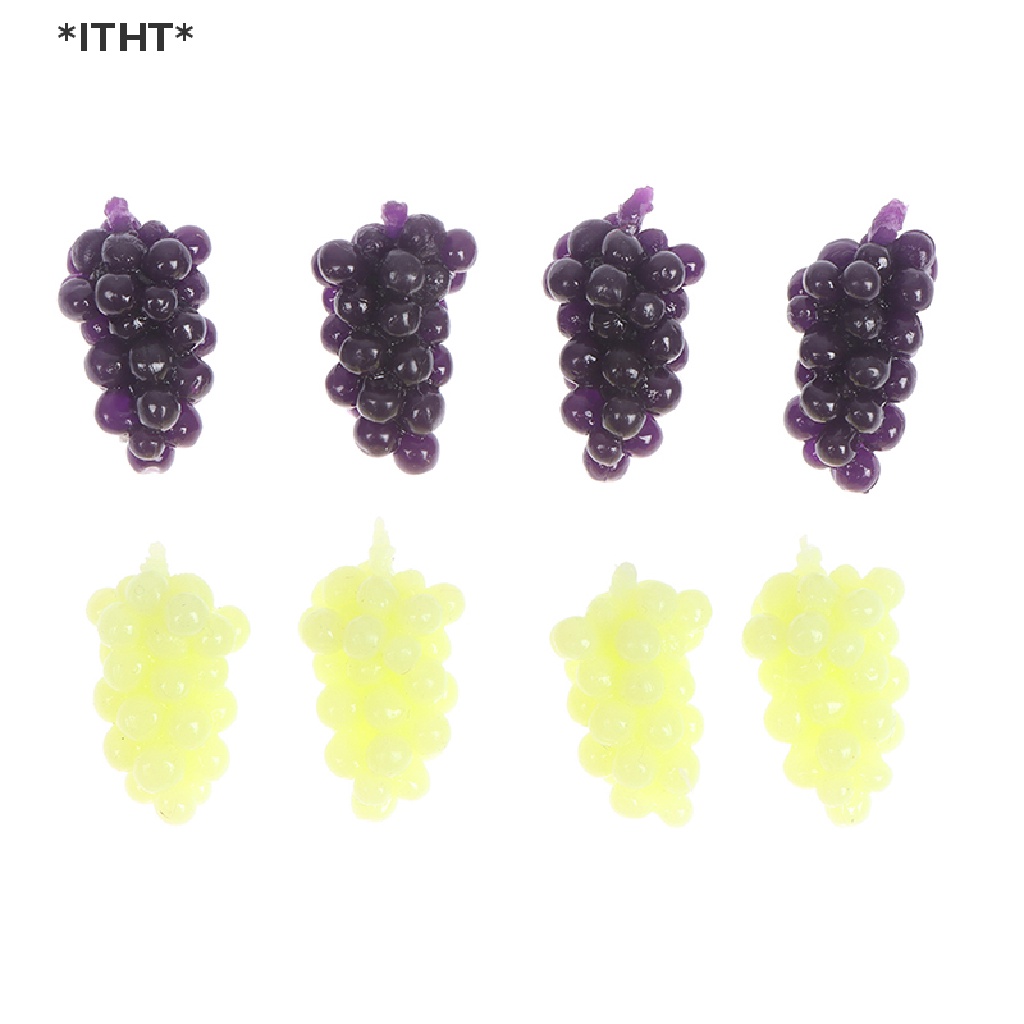 Set 4 Chùm Nho Mini Trang Trí Nhà Búp Bê Tỉ Lệ 1 / 12