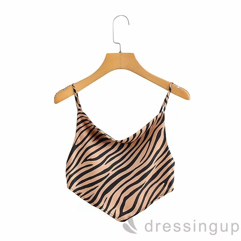 Áo Lửng Không Tay Họa Tiết Ngựa Vằn Thời Trang Cho Nữ | BigBuy360 - bigbuy360.vn