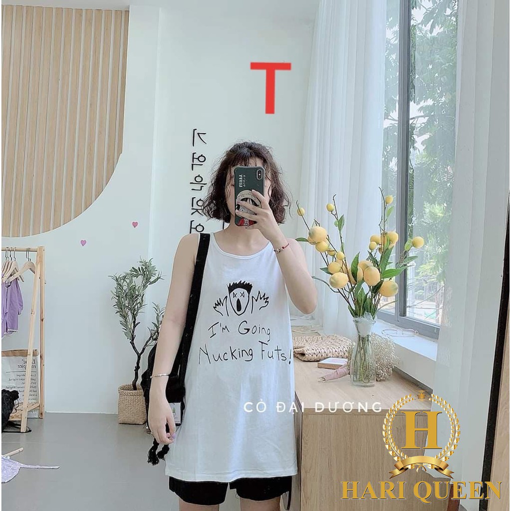 Set áo phông trơn + áo 3 lỗ Im Going DTR0720