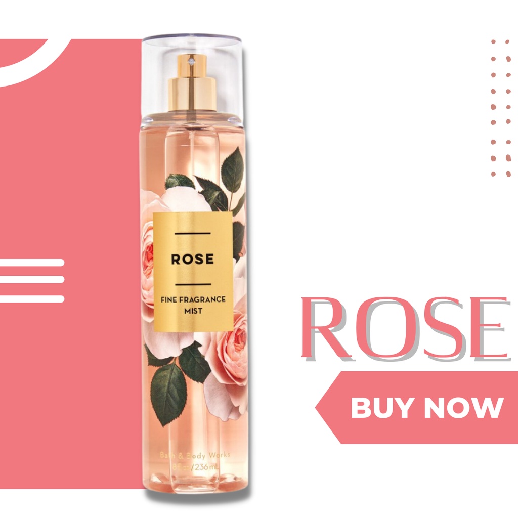 Xịt Thơm Toàn Thân Body Mist Bath And Body Works Rose Hương Hoa Hồng Say Đắm Chai 236ml