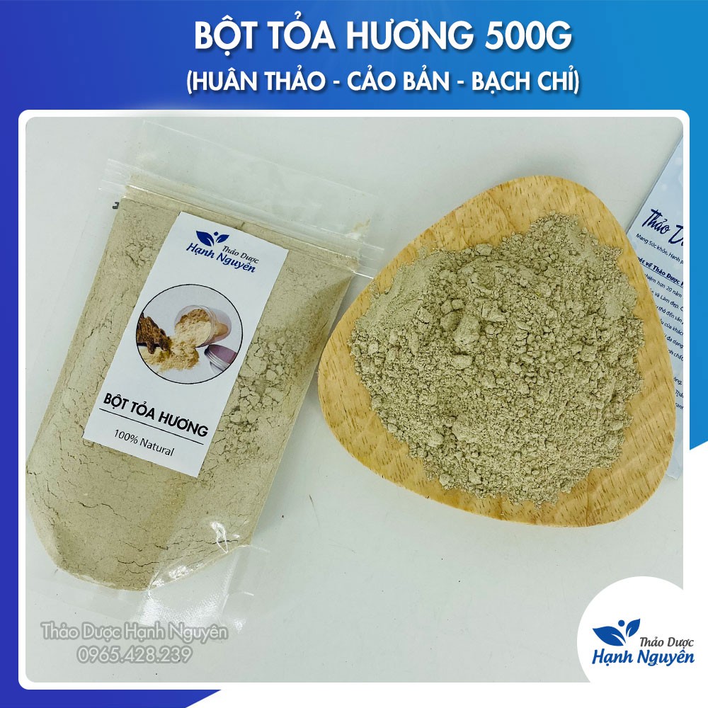 Combo Bột Bạch Chỉ - Huân Thảo - Cảo Bản 500g (Bột Tỏa Hương Thơm Tự Nhiên, Ngừa Hôi Miệng, Ngăn Mùi Hôi Cơ Thể)