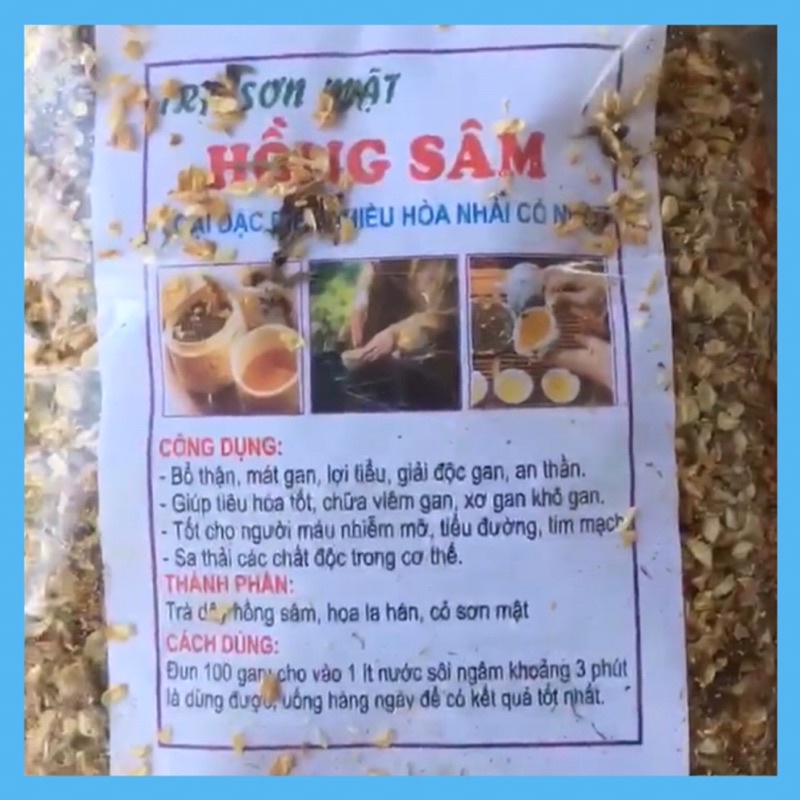 Trà sơn mật hồng sâm siêu ngọt 1kg , loại đặc biệt nhiều hoa nhài, cỏ ngọt -dltd